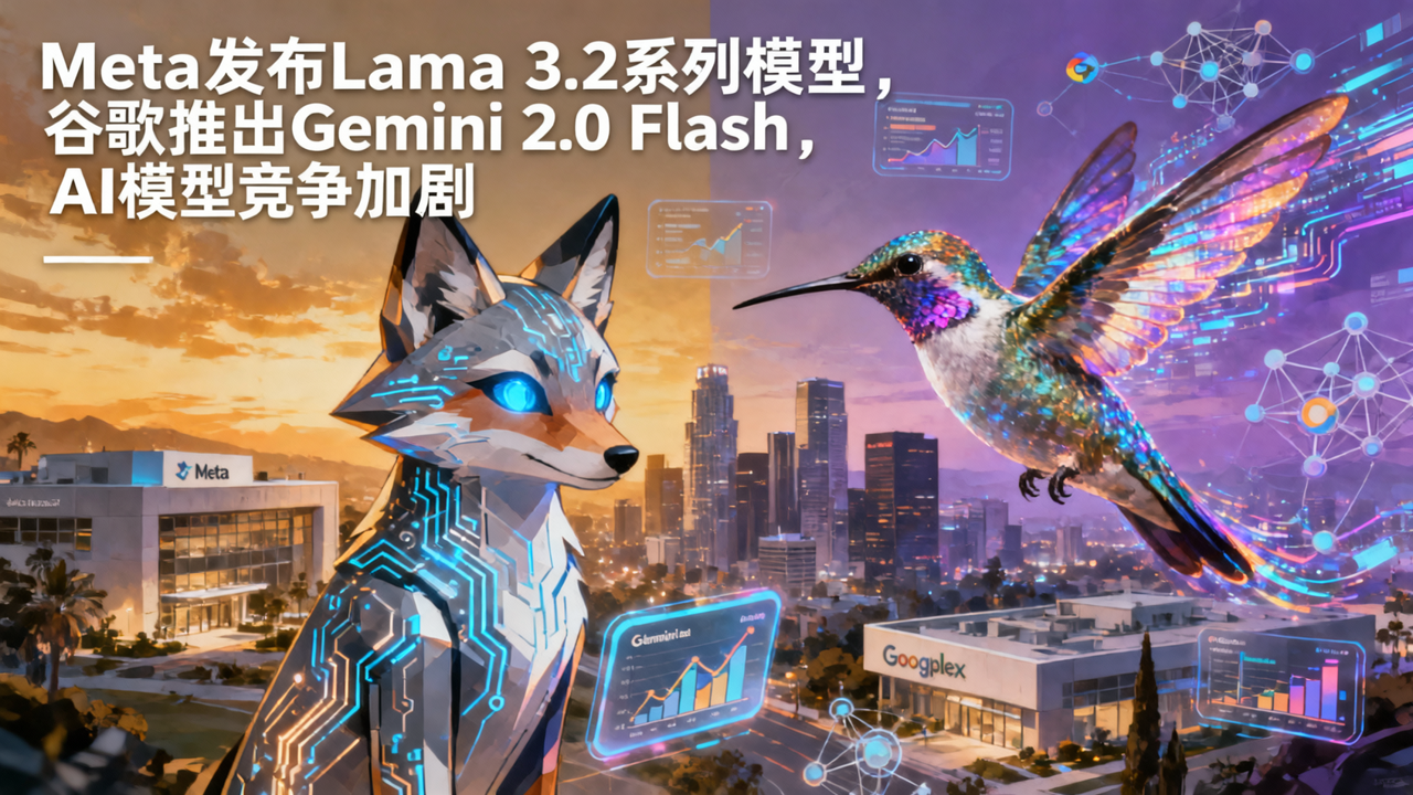 Meta发布Llama 3.2系列模型，谷歌推出Gemini 2.0 Flash，AI模型竞争加剧