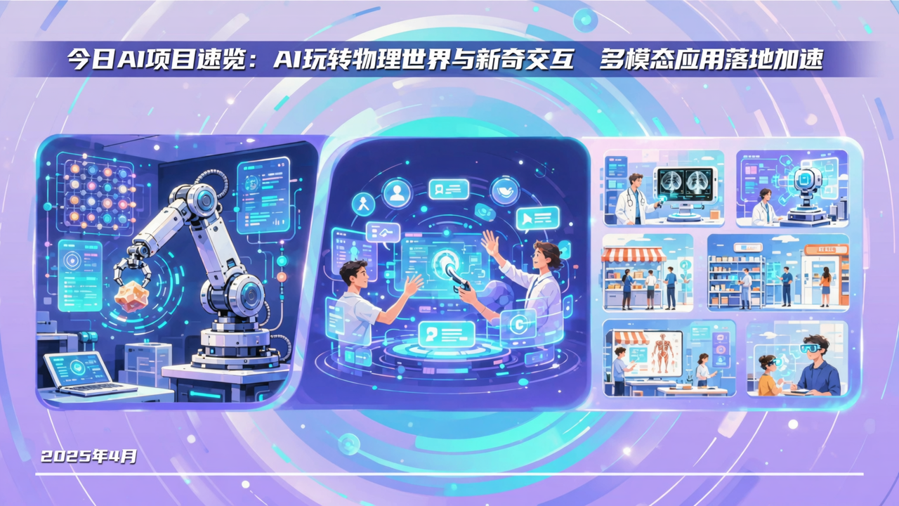 今日AI项目速览：AI玩转物理世界与新奇交互，多模态应用落地加速