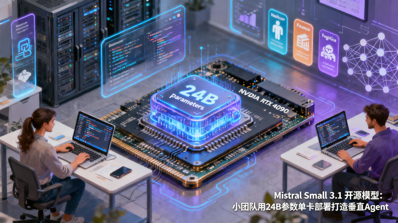 Mistral Small 3.1 开源模型:小团队用24B参数单卡部署打造垂直Agent