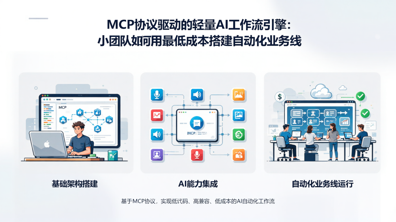 MCP 协议驱动的轻量 AI 工作流引擎：小团队如何用最低成本搭建自动化业务线