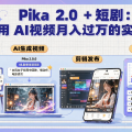 Pika 2.0 + 短剧：普通人用 AI 视频月入过万的实操路径