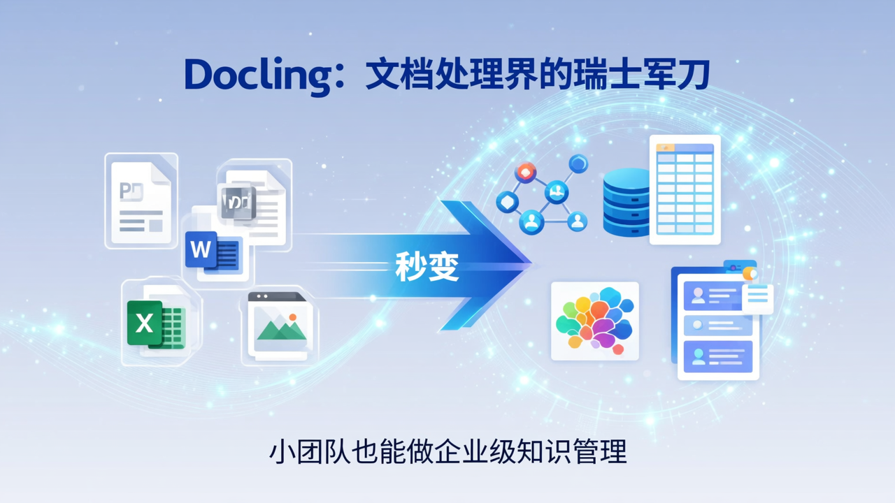 Docling：文档处理界的瑞士军刀，把PDF/Word秒变结构化数据，小团队也能做企业级知识管理