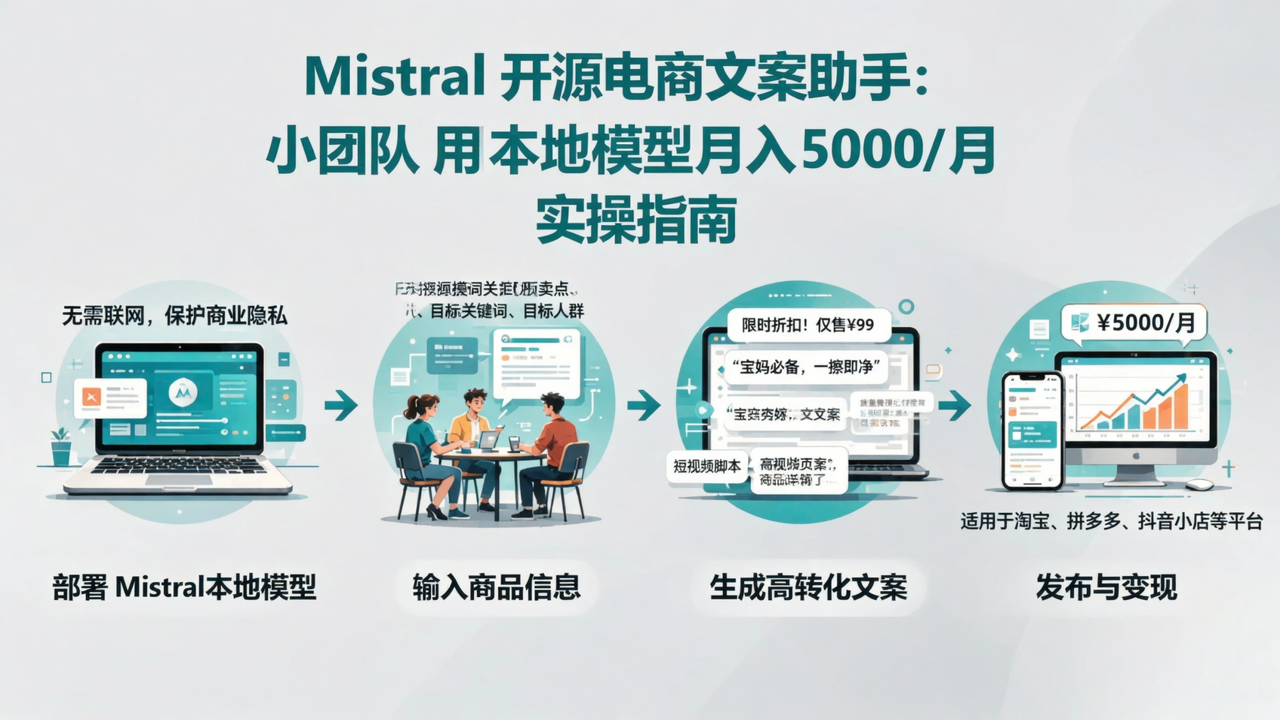 Mistral 开源电商文案助手：小团队用本地模型月入 5000 的实操指南