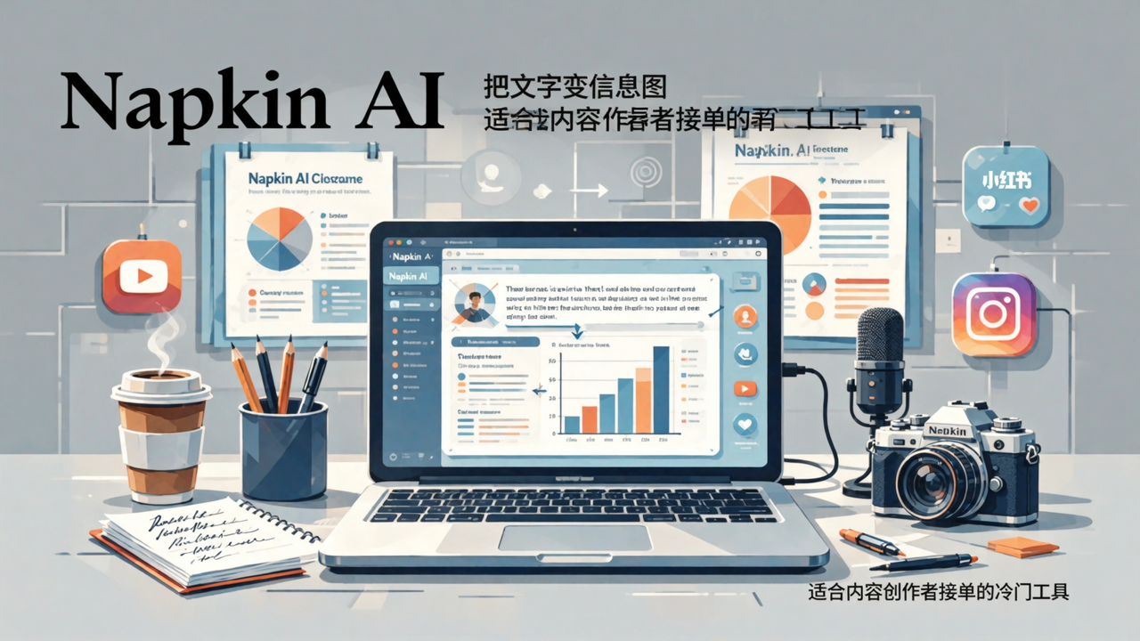Napkin AI：把文字变信息图，适合内容创作者接单的冷门工具