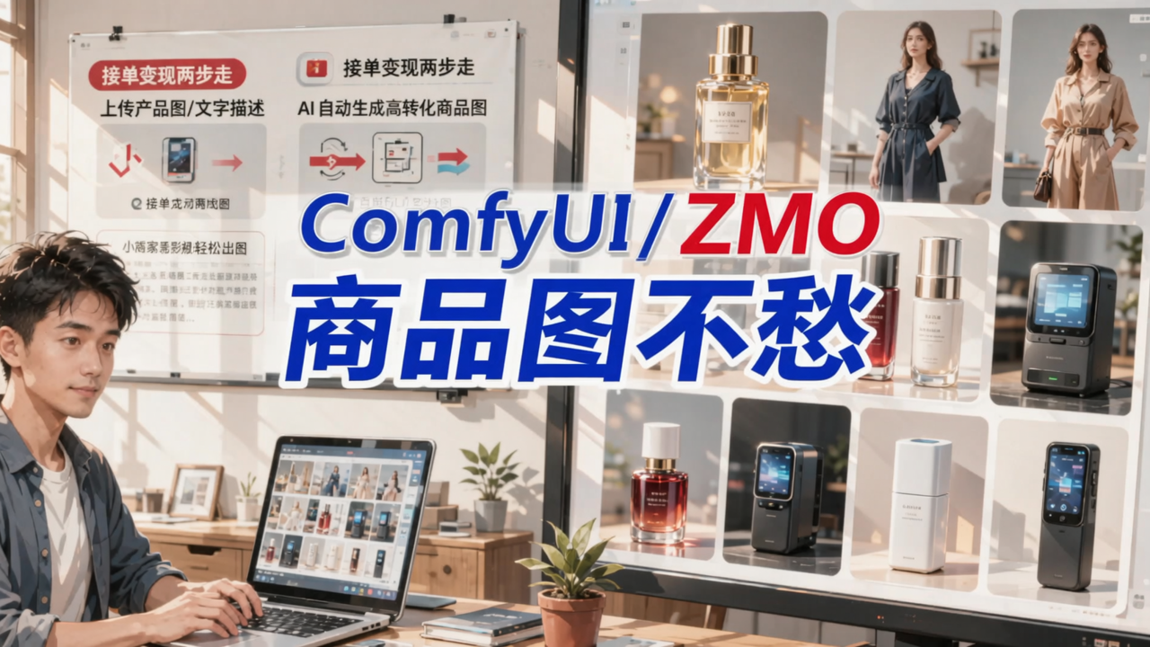 ComfyUI / ZMO 商品图不愁：小商家告别影棚，接单变现两步走