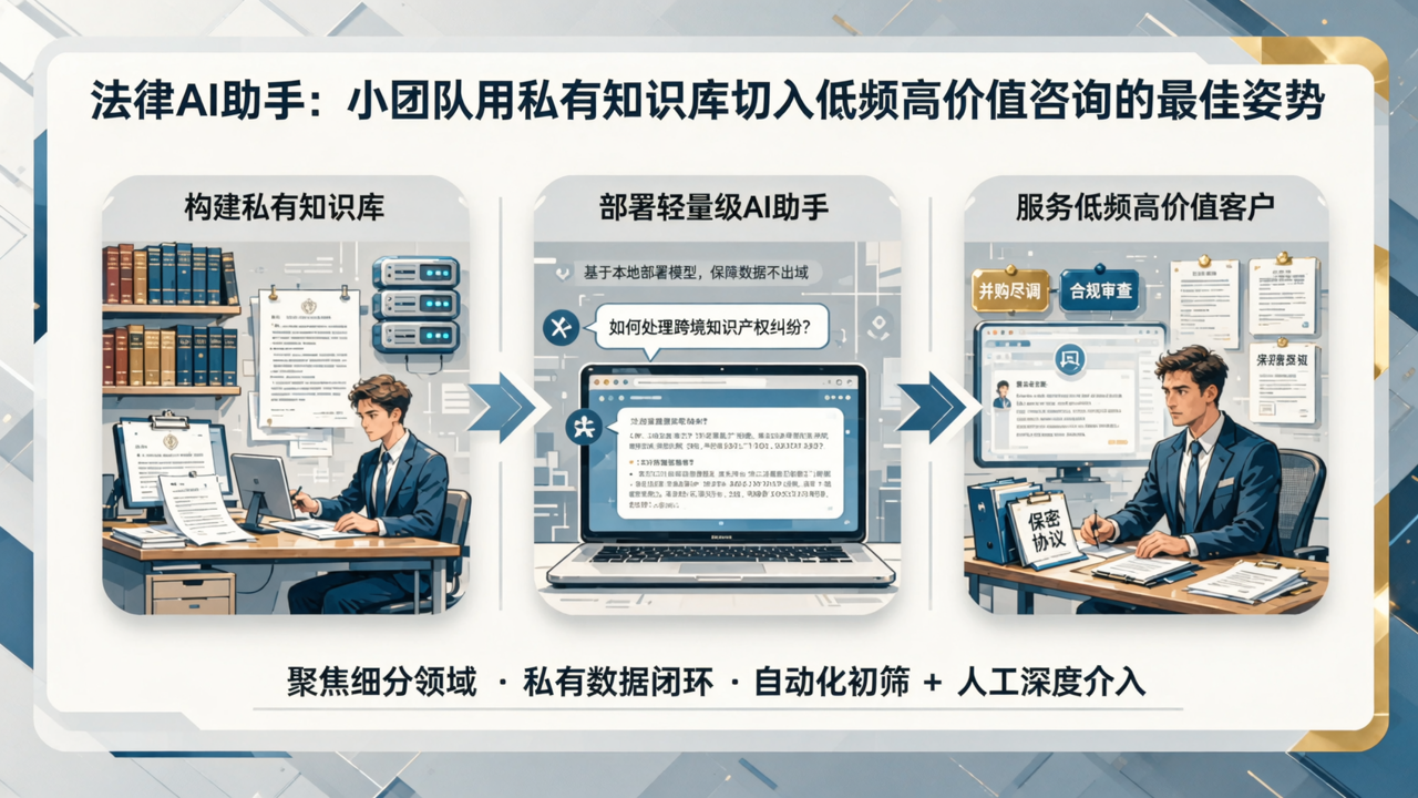 法律AI助手：小团队用私有知识库切入低频高价值咨询的最佳姿势