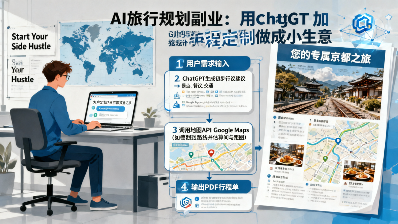 AI旅行规划副业:用ChatGPT加地图API,把行程定制做成小生意