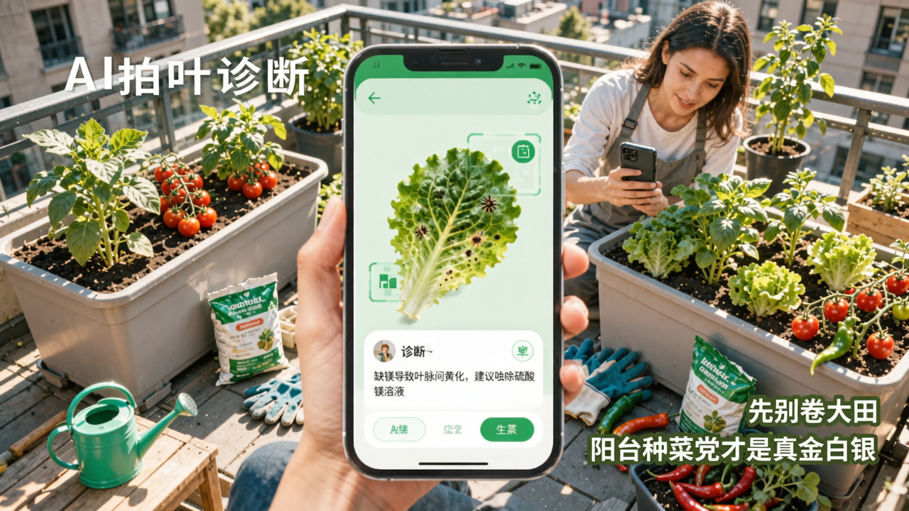 AI拍叶诊断小程序，先别卷大田，阳台种菜党才是真金白银