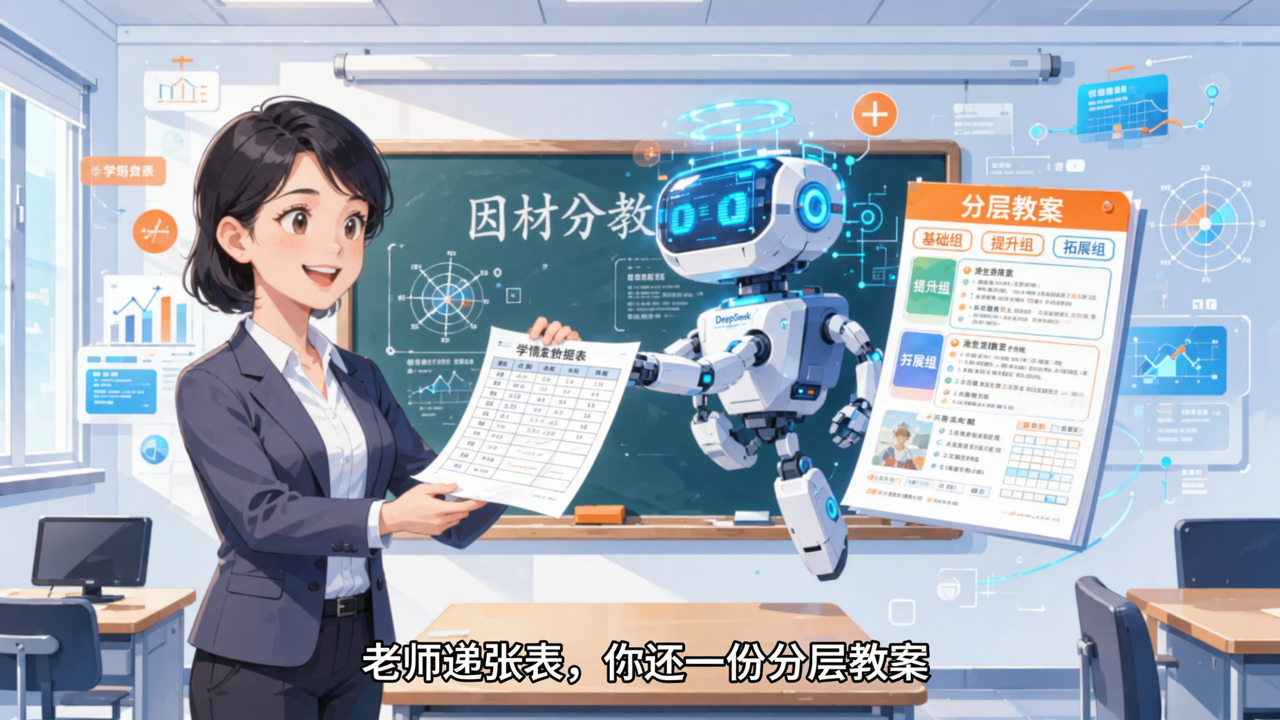 DeepSeek接“学情分析”私活：老师递张表，你还一份分层教案
