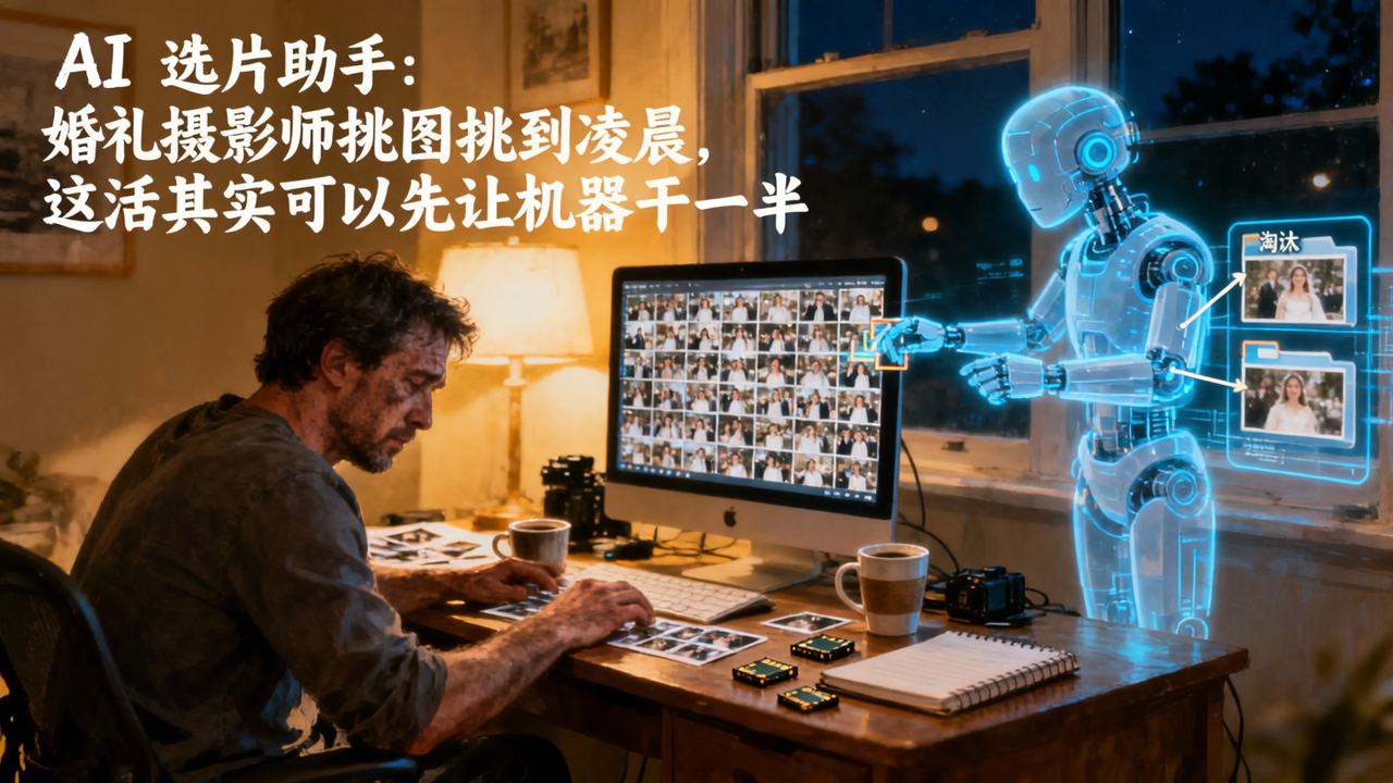 AI 选片助手:婚礼摄影师挑图挑到凌晨,这活其实可以先让机器干一半