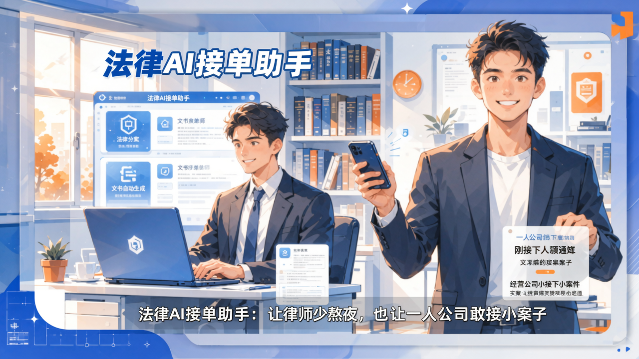 法律AI接单助手：让律师少熬夜，也让一人公司敢接小案子