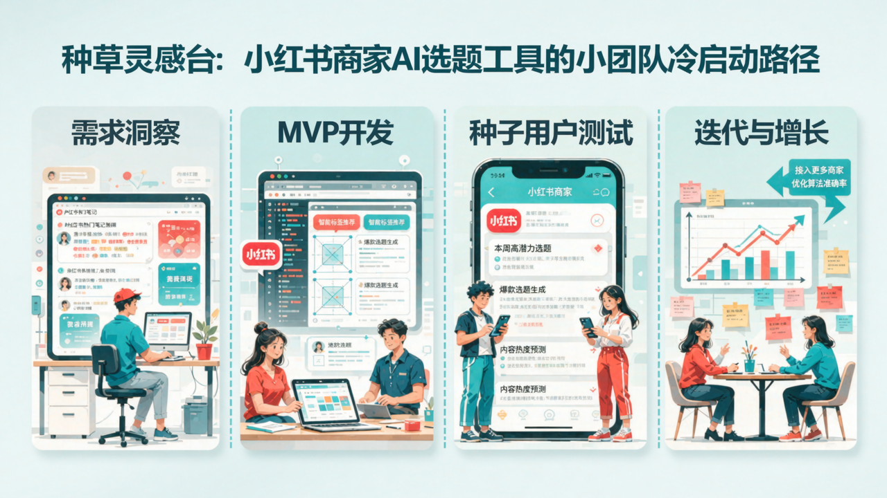 种草灵感台：小红书商家AI选题工具的小团队冷启动路径