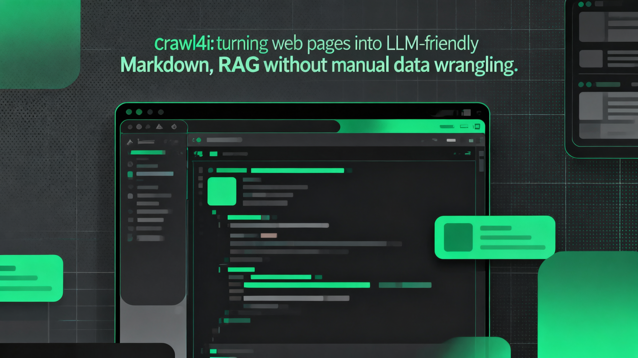 crawl4ai：把网页洗成 LLM 爱吃的 Markdown，RAG 不用手搓数据