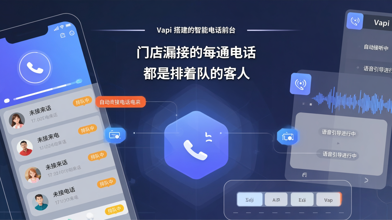Vapi 搭个电话前台：门店漏接的每通电话，都是排着队的客人
