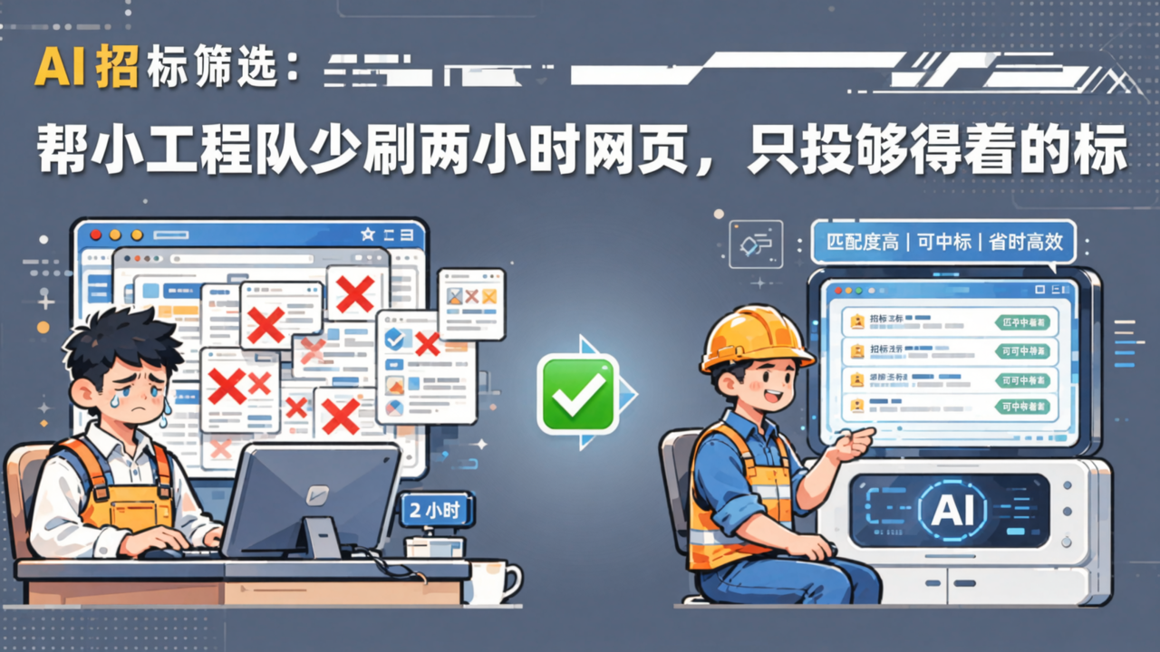 AI 招标筛选：帮小工程队少刷两小时网页，只投够得着的标