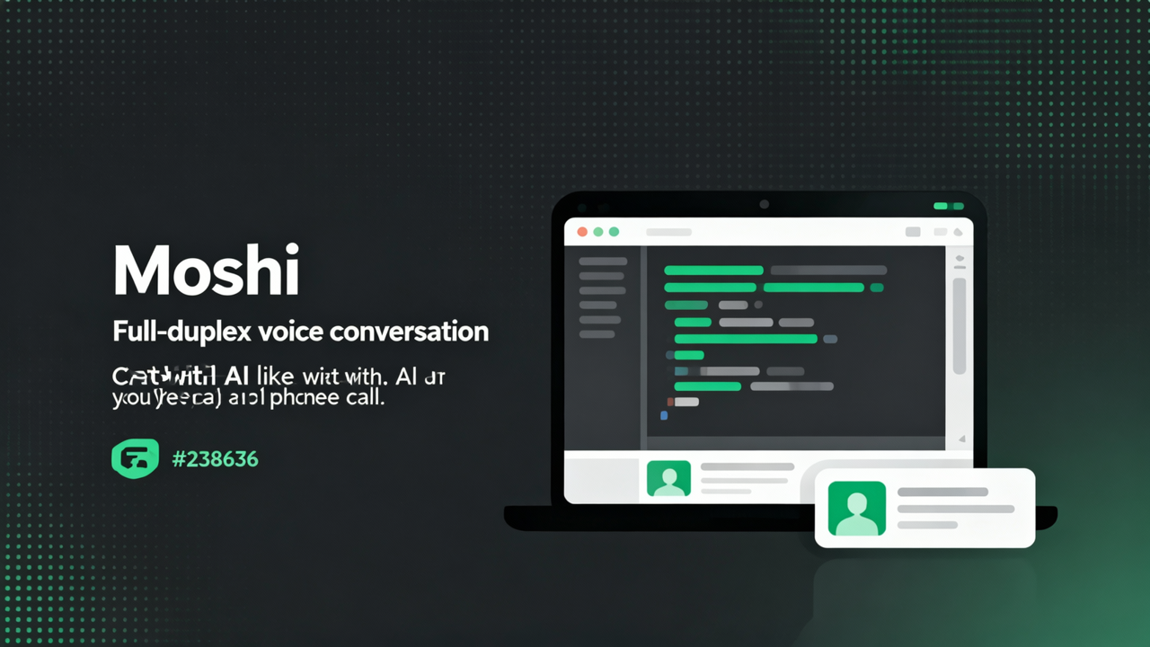 Moshi：全双工语音对话模型，像打电话一样和 AI 聊天